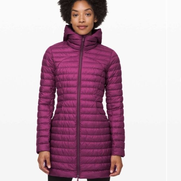 lululemon athletica Jackets & Blazers - Lululemon Pack It Down Jacket Long Marvel Purple Wine sz 6